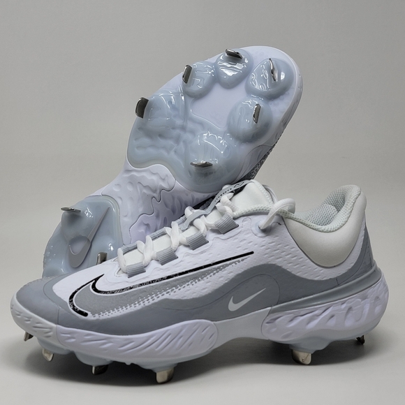 Nike Alpha Huarache Elite 4 Men's Size 7.5 Metal Baseball Cleats FD2745-104 New - Picture 1 of 10